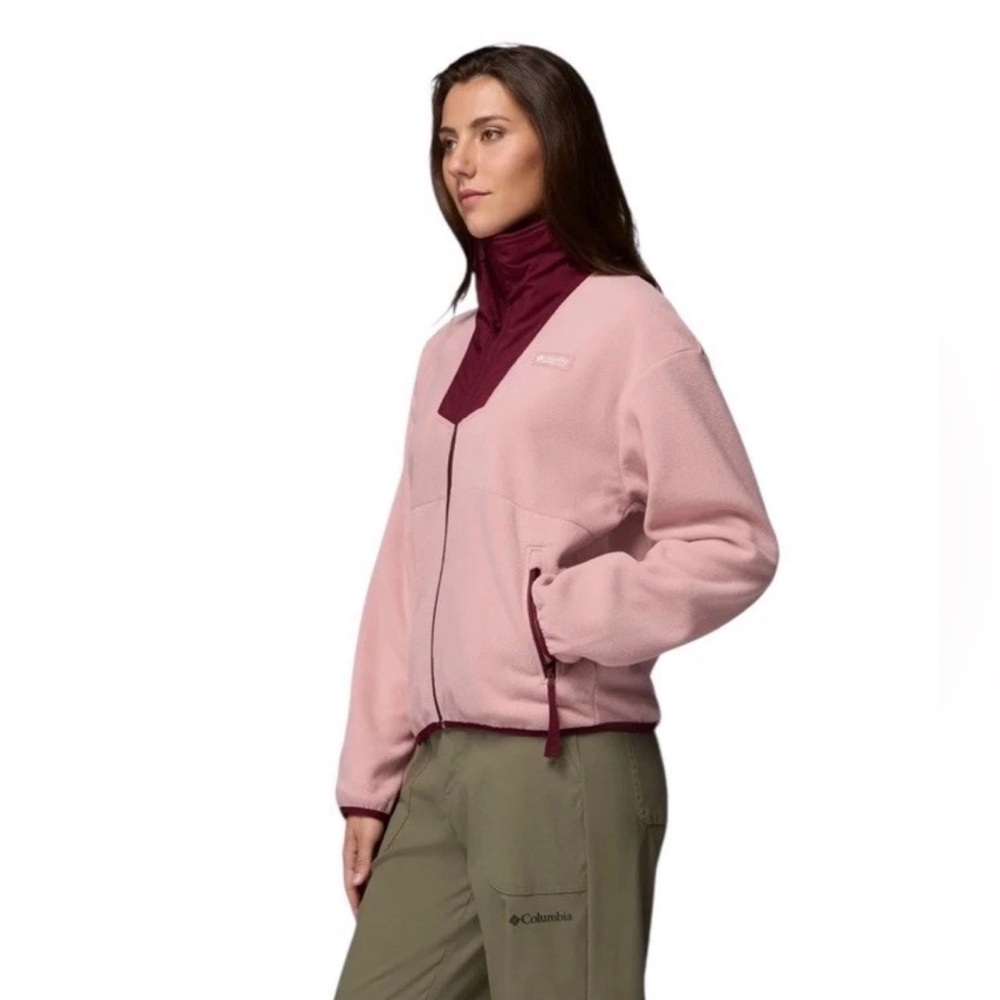 Columbia Women’s XL Sequoia Grove Full Zip Fleece Jacket Eraser Pink